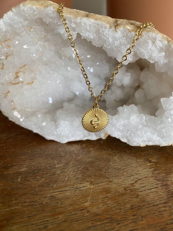 Necklace - Snake Coin - Gold/Silver