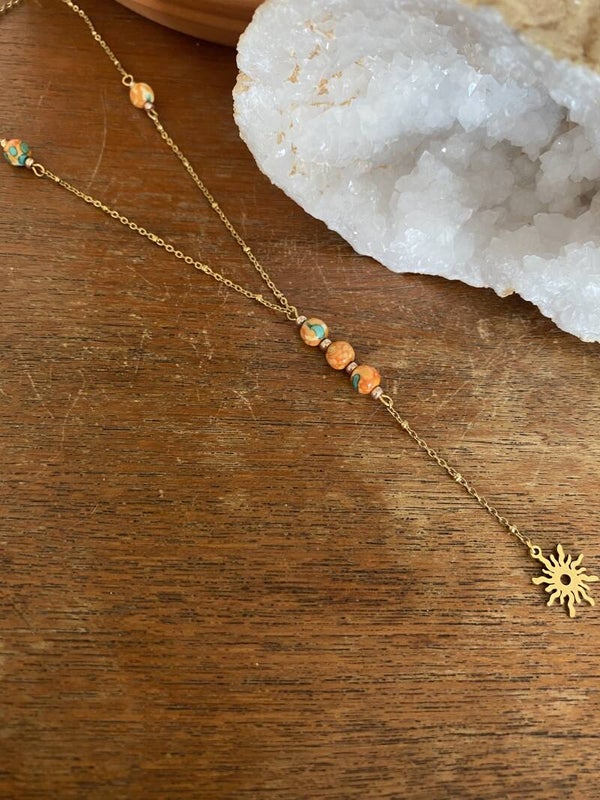 Pendel Necklace Beads - Sun - Gold/Silver