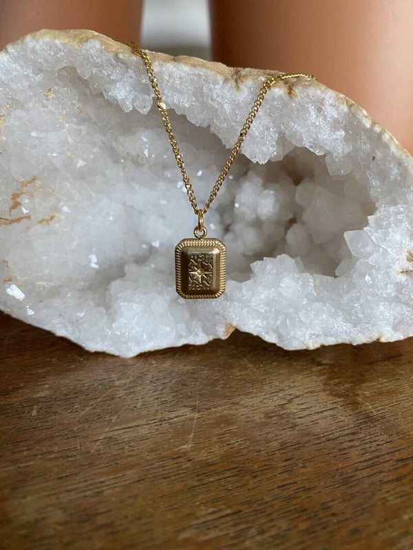 Necklace - Square Star - Gold/Silver