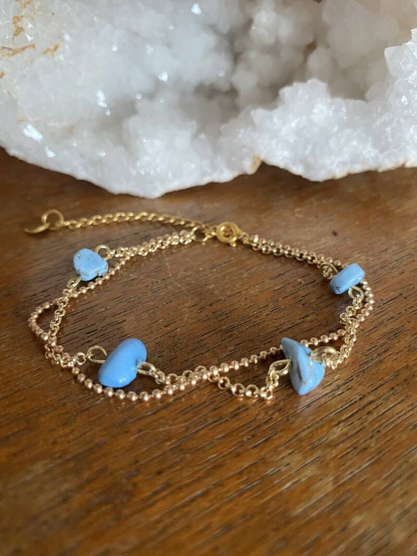 Duo Chip Stone - Bracelet - Silver