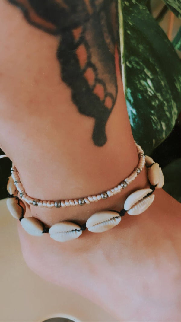 Macramé Kauri Shell Anklet