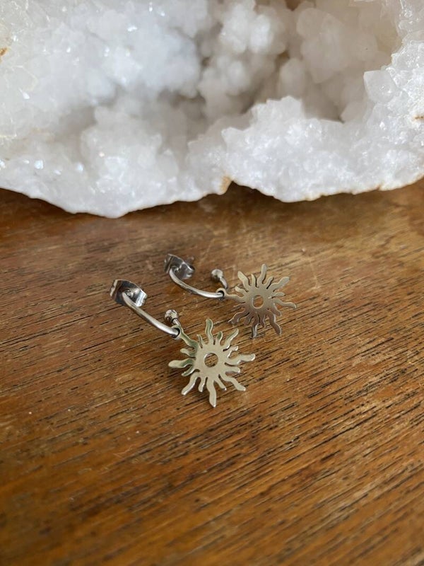 Mini Earring - Sun Charm - Gold/Silver