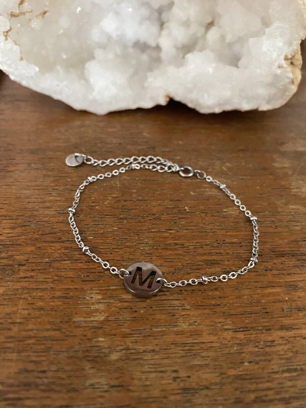 Chain Initial Bracelet - Zilver - 1 Letter