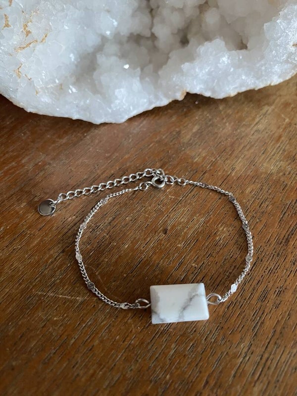 Click & Switch Stone Bracelet - Silver