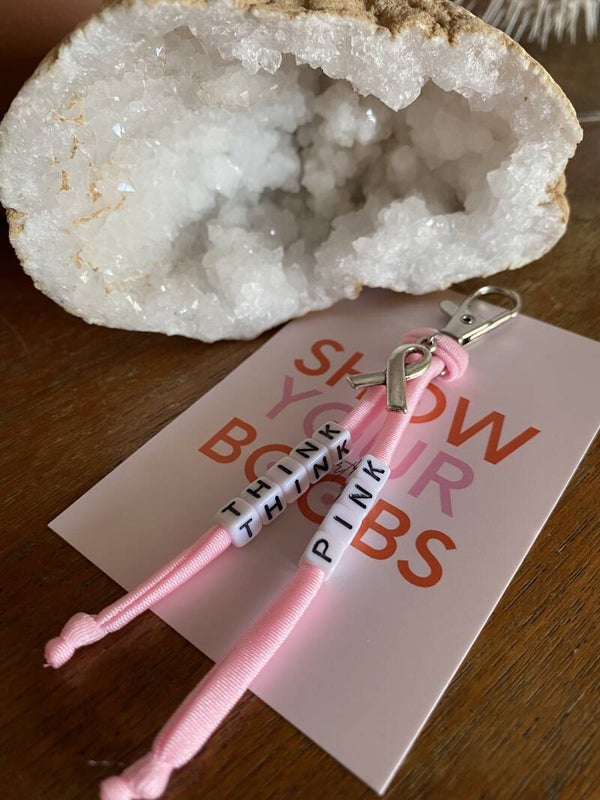 Keychain - THINK PINK - Light Pink