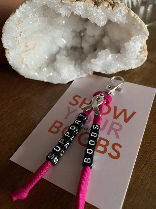 Keychain - THINK PINK - Fuchsia Pink