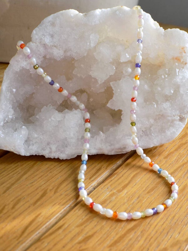 Necklace - Pearl & Zircone