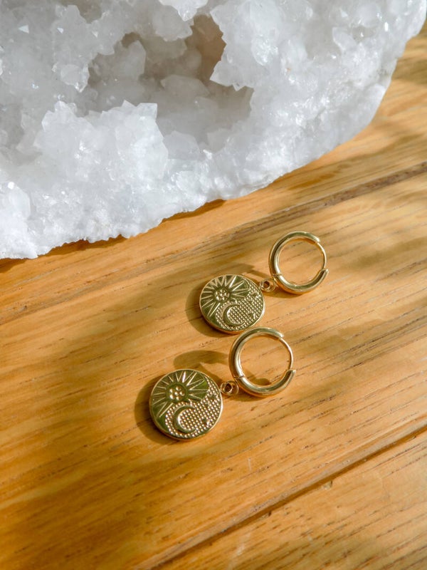 Earring - Sun & Moon Charm