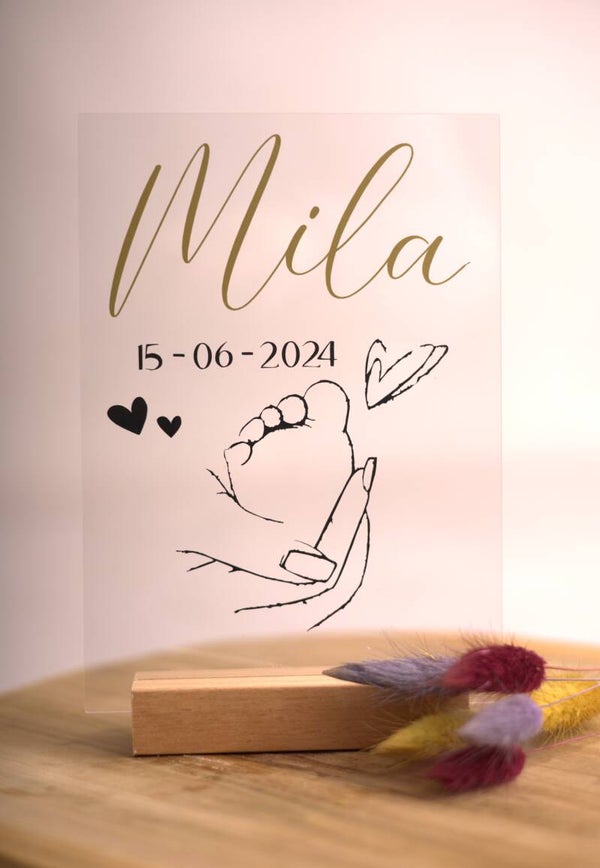 Geboortebord voetje