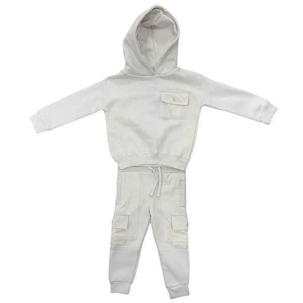 Boys Ivory 2pc Tracksuit Set