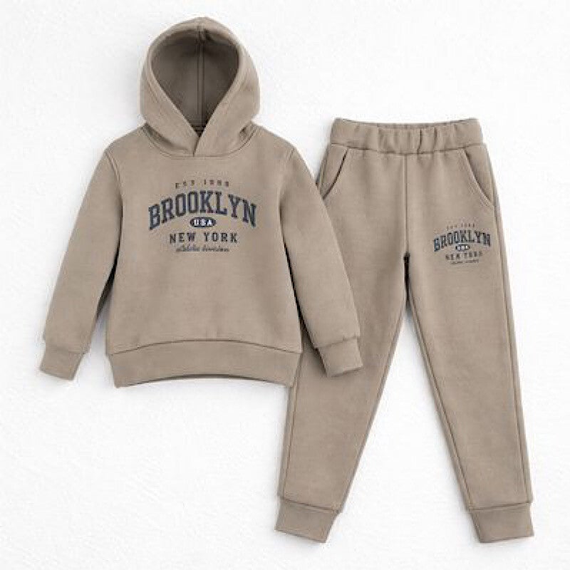 Dark Beige New York Brooklyn Tracksuit Set