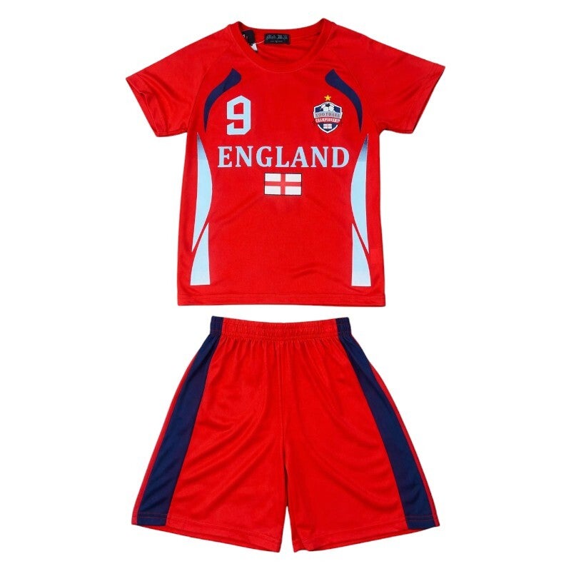 Navy Blue England Football T-Shirt & Shorts Se