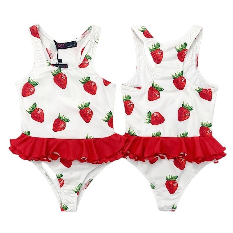 Strawberry Print Frilled Swimsuit