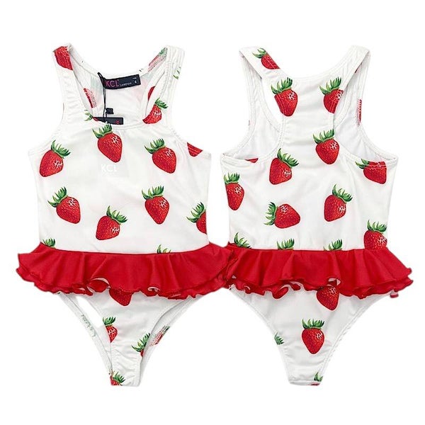 Strawberry Print Frilled Swimsuit