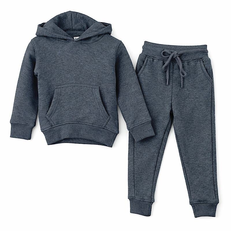 Grey Piped Hoodie 2PC Lounge Set