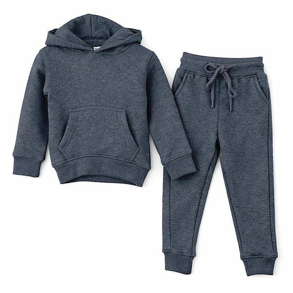 Grey Piped Hoodie 2PC Lounge Set