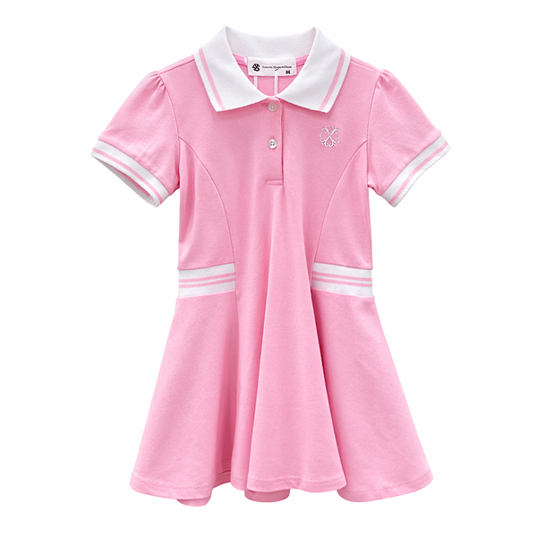 Girls’ Pink Classic Polo Dress