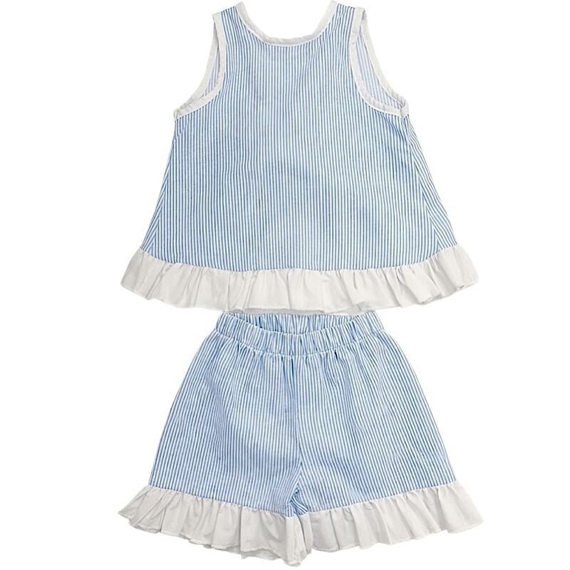 Pinstripe Ruffle Co-ord Set