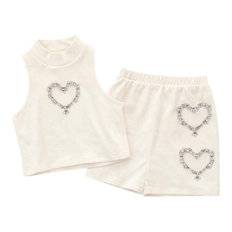 Girls Heart Sequin 2pc Set