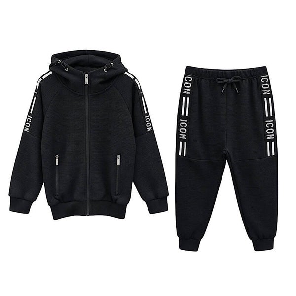 Kids Hooded Tracksuit Set – Zip-Up Hoodie & Joggers