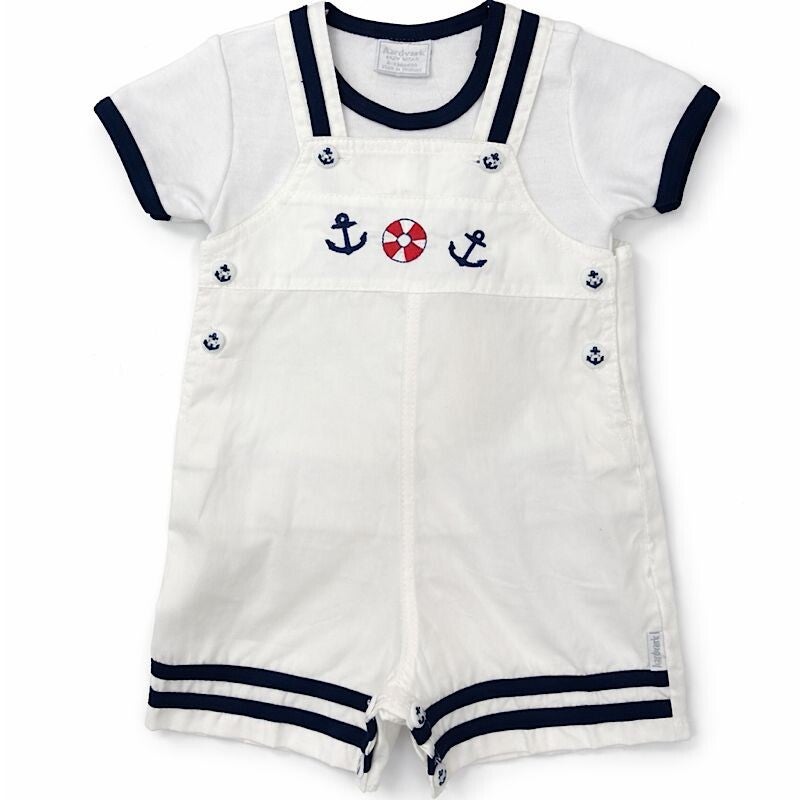 Navy & White Sailor Dungareee