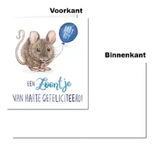 wenskaart geboorte (keuze uit 3 kaartjes)