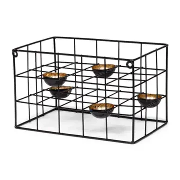 senza gold tealight holder racks