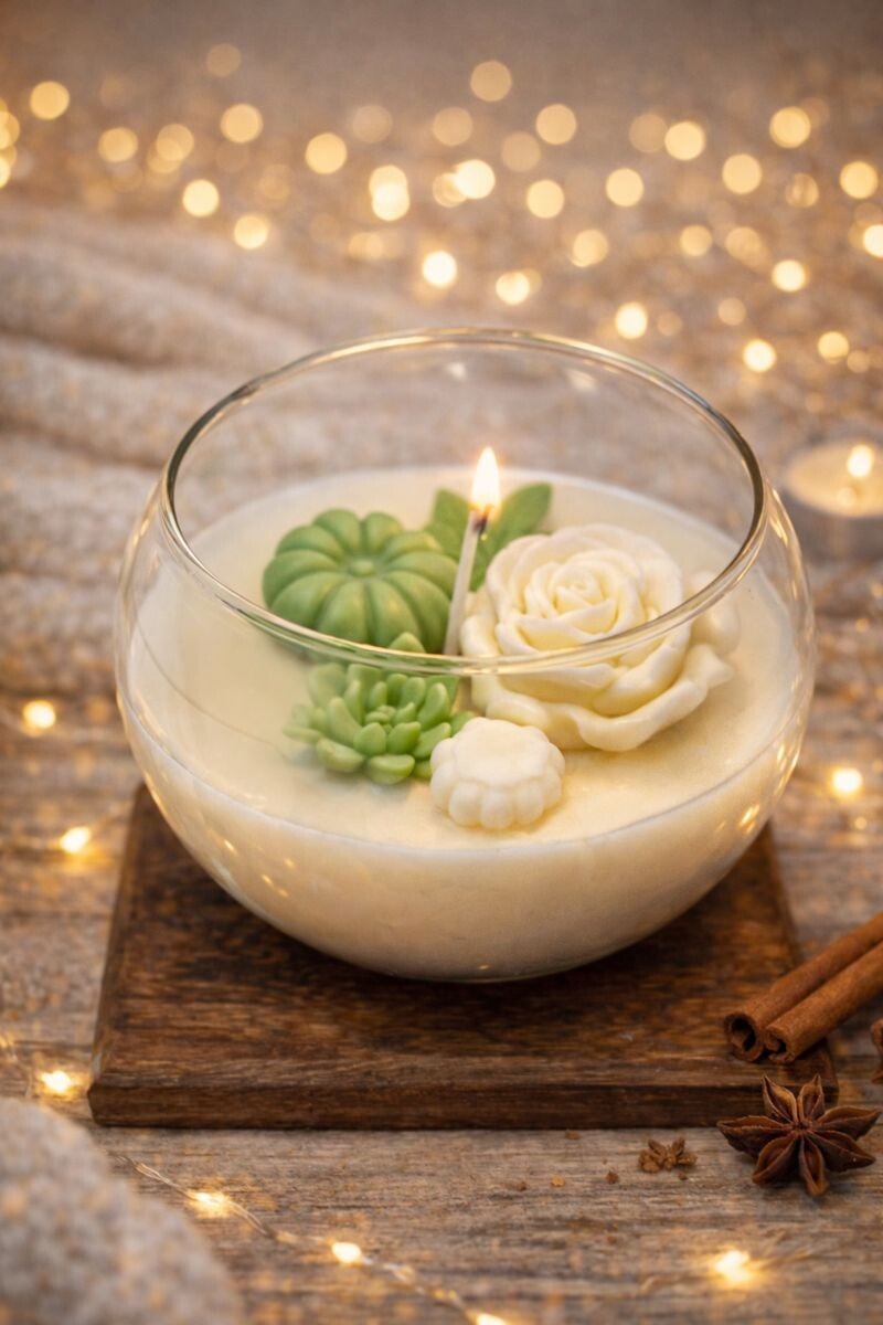 Citrus bloom homemade candle