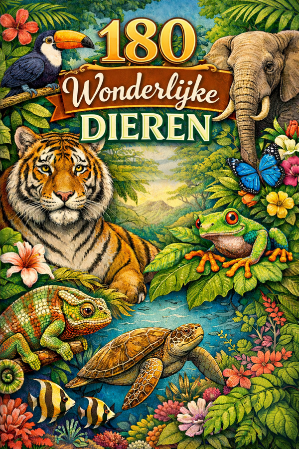 180 Wonderbare Dieren – Kleurboek vanaf 10 jaar