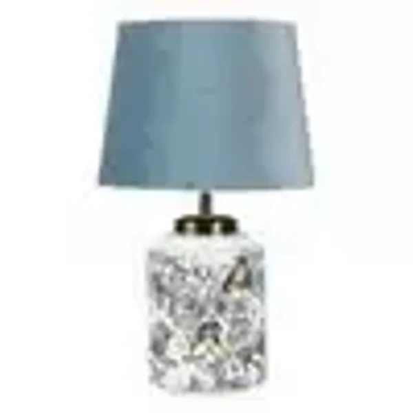 tafellamp blauw wit 25x41 e27 max 60w