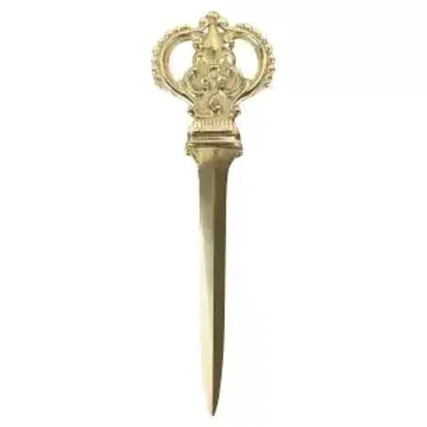 Vintage koper briefopener kroon 24cm