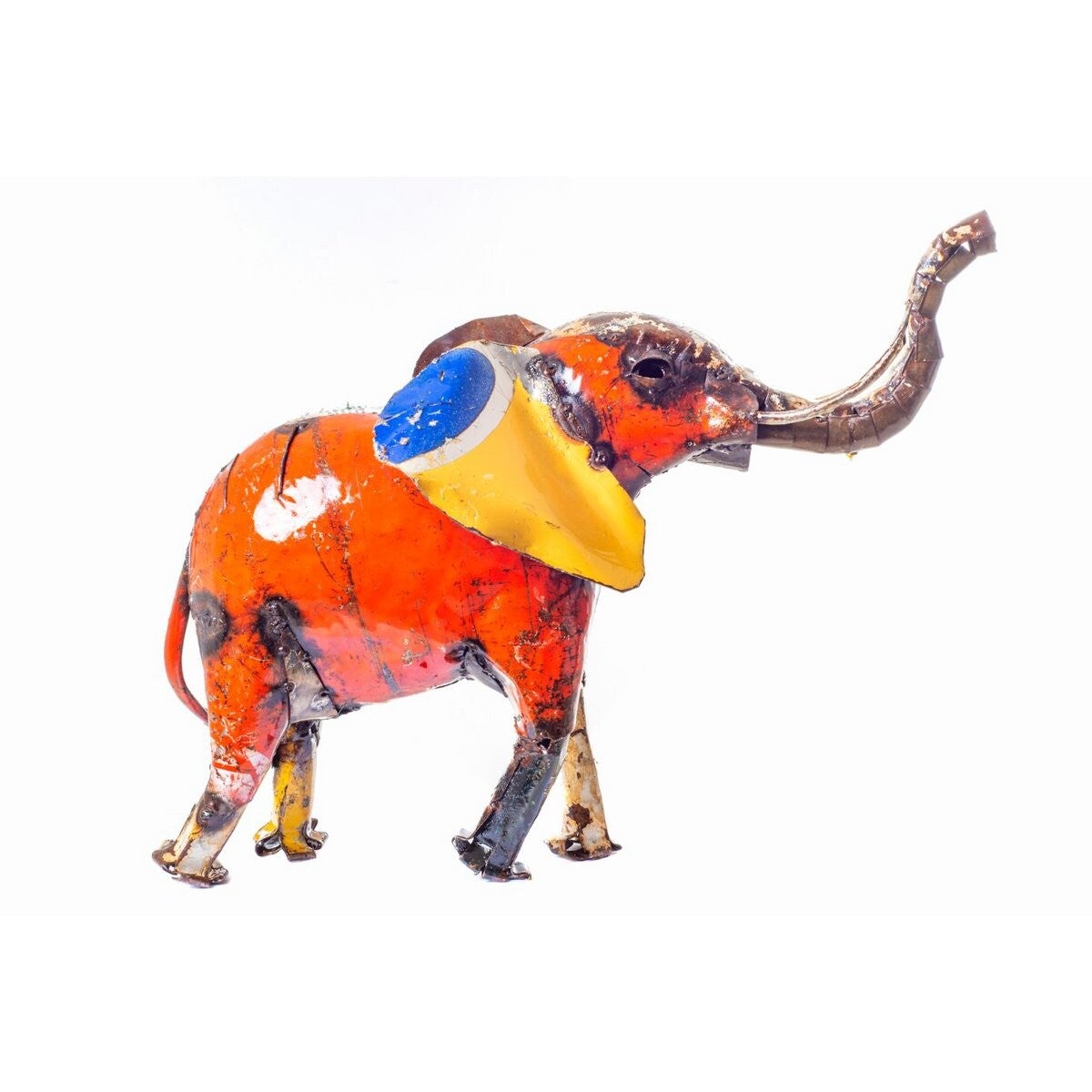 zimba art metalen olifant large 50x20x40