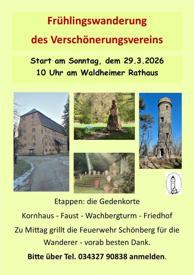 Plakat Frühjahrswanderung