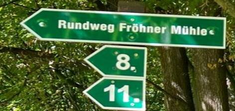 Beschilderung Rundwanderweg Fröhner Mühle