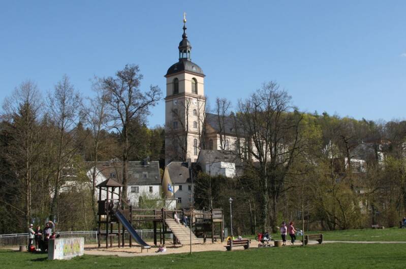 Oberwerder mit Kirche