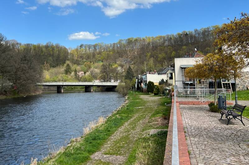 Platz An der Heiste mit Blick zur neuen Zschopaubrücke