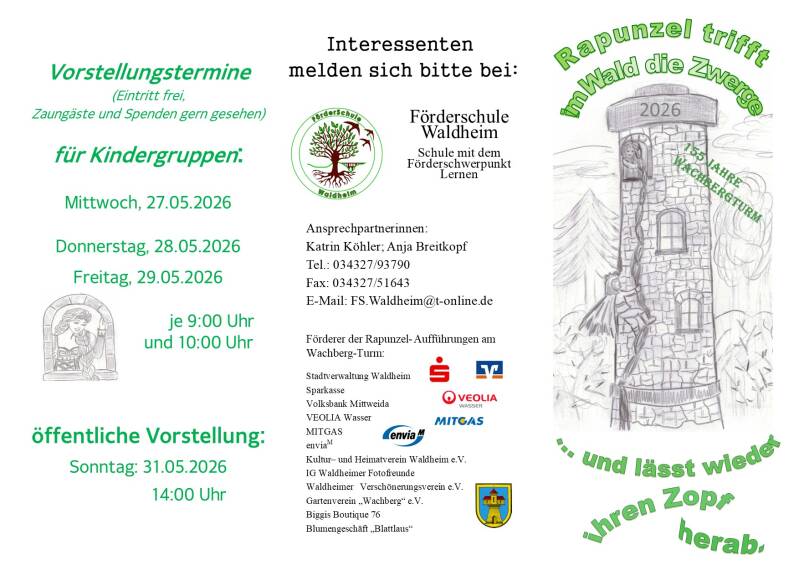 Flyer Einladung Rapunzelvorstellung