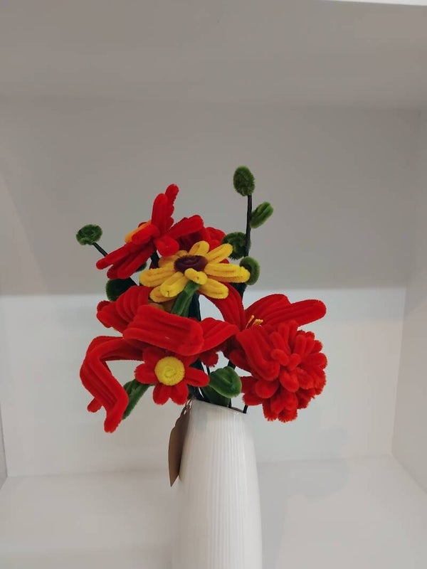 Red Bouquet of Twist Flowers