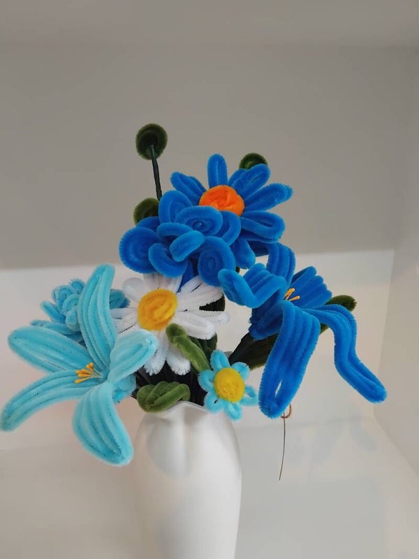 Blue Bouquet of Twist Flowers