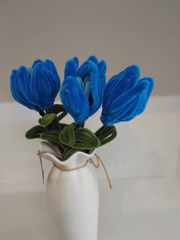 Blue Tulip Twist Flowers