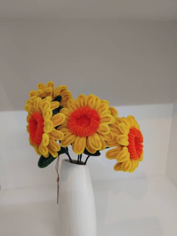 Yellow Gerbera Twist Flowers