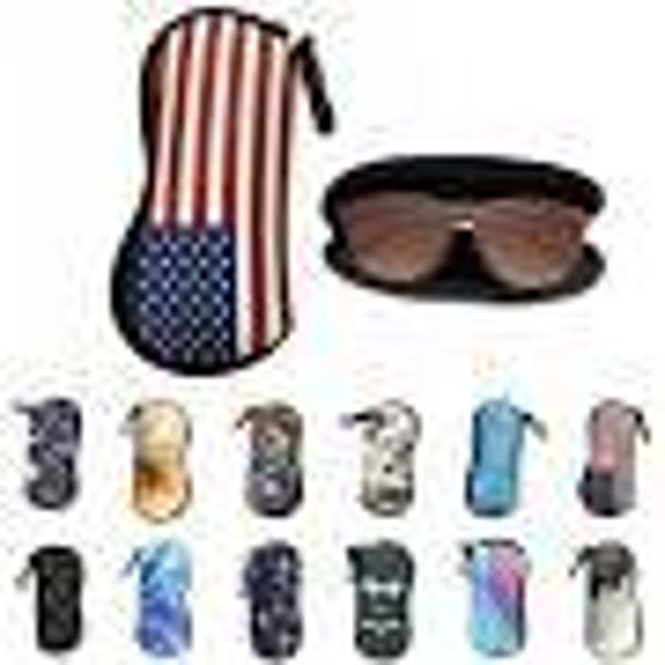 Soft Neoprene Eyeglass Case with zipper - Printed on both sides