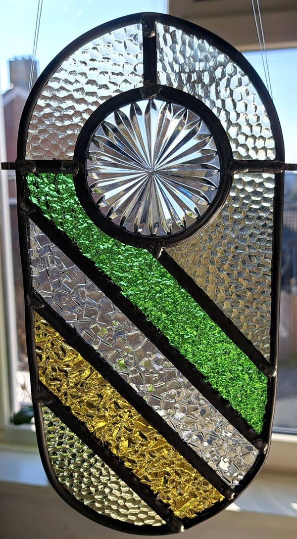 raamhanger ovaal. Structuur glas