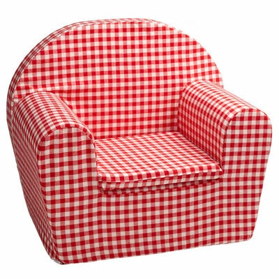 Kinderfauteuil Rood - Ruit - €20 korting