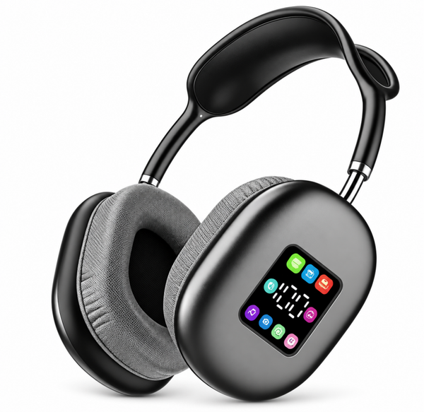 🎧 Draadloze Bluetooth 5.3 Headset met Digitaal Touchscreen
