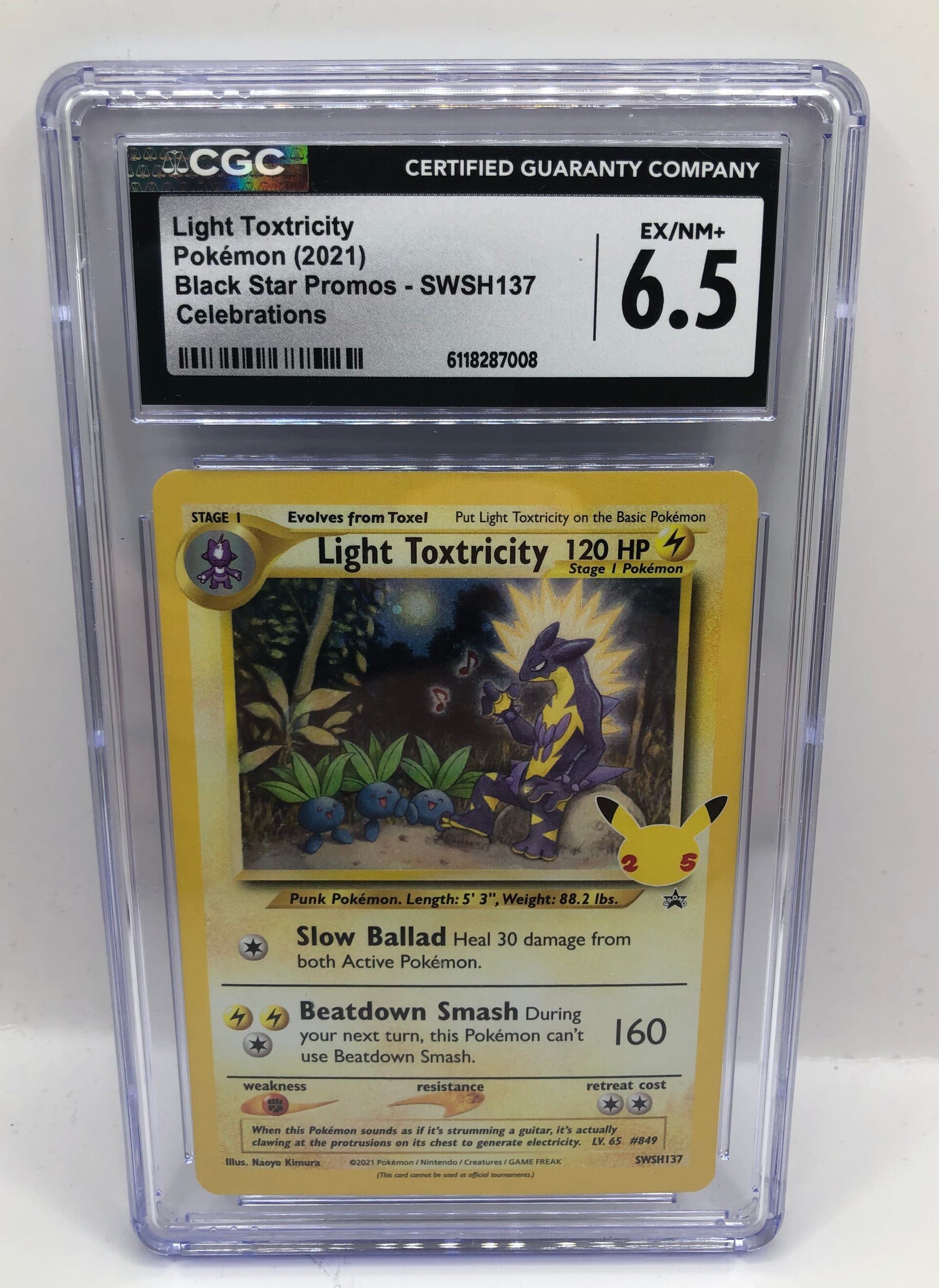 Light Toxtricity CGC 6.5 Promo SWSH137 Celebrations
