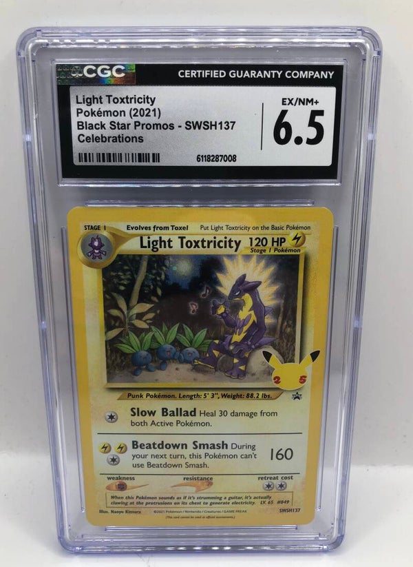 Light Toxtricity CGC 6.5 Promo SWSH137 Celebrations