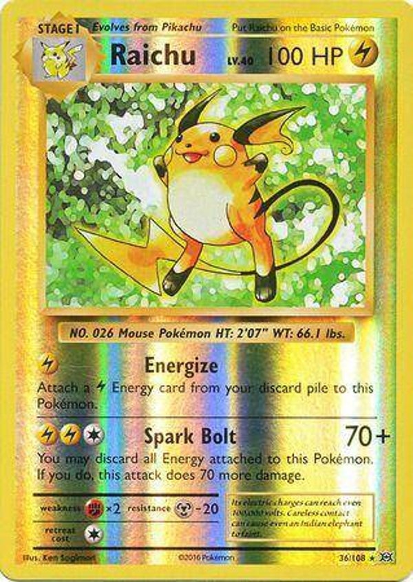 Raichu #36 (Reverse Holo)