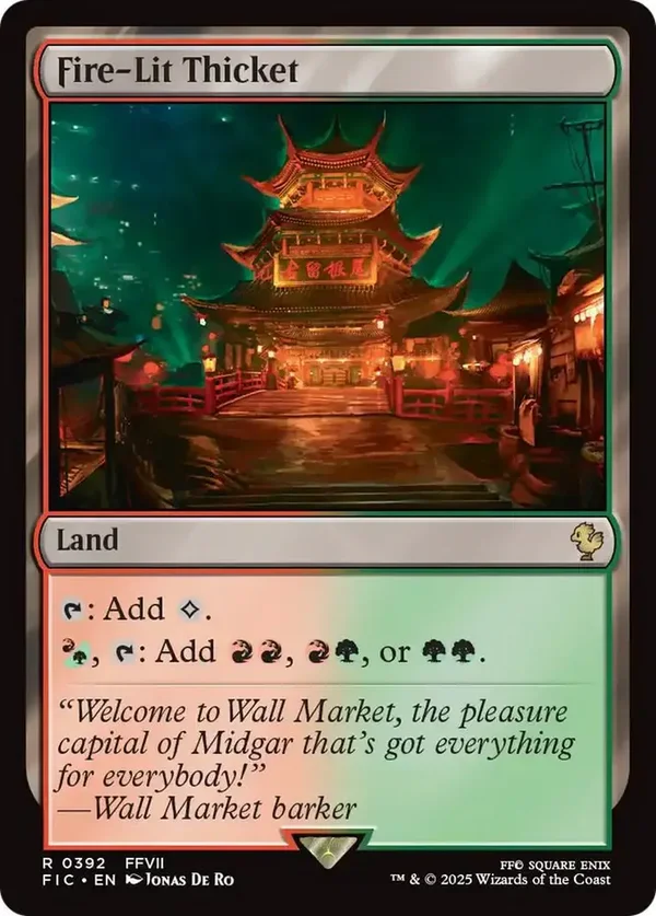 MTG Fire-Lit Thicket #392