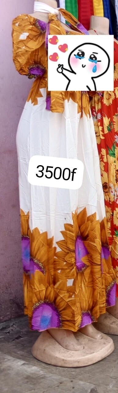 Robe longue à fleur
